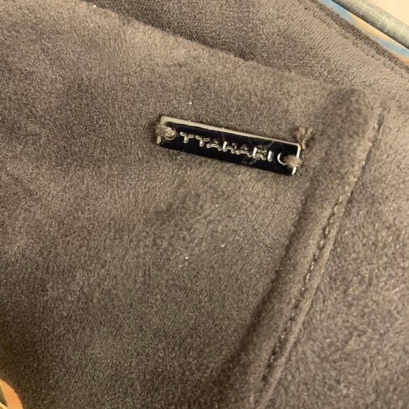 Tahari Grey/Steel Faux Leather Leggins - Picture 3 of 7